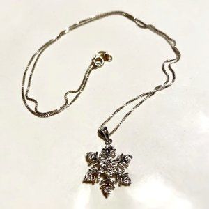 Sterling Silver Genuine Diamond Necklace